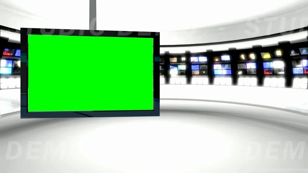 News Studio 9 Green Screen Backgrounds TV Coming Down Left Side ...