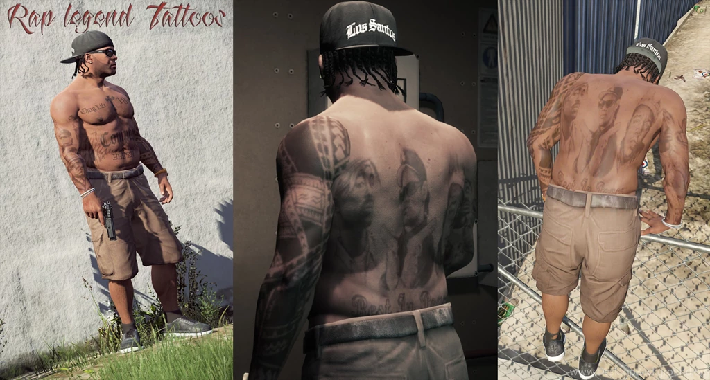 Franklin's Rap Legend Body Tattoos GTA5 Mods.com