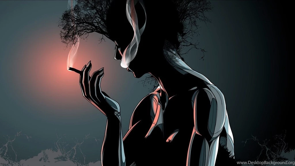 Wallpapers Smoke Smoking Girl Vector Cigar Light Fantasy Photo ...