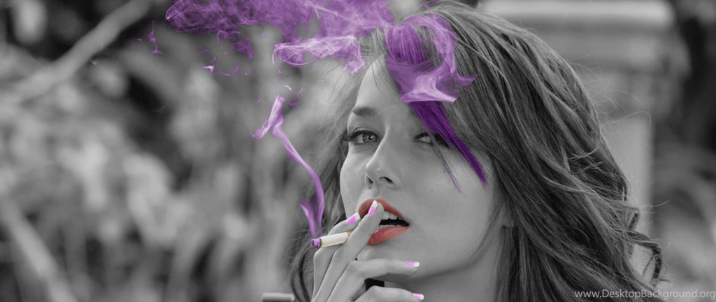 Download Wallpapers 2560x1080 Malena Morgan, Girl, Smoke, Lipstick ...