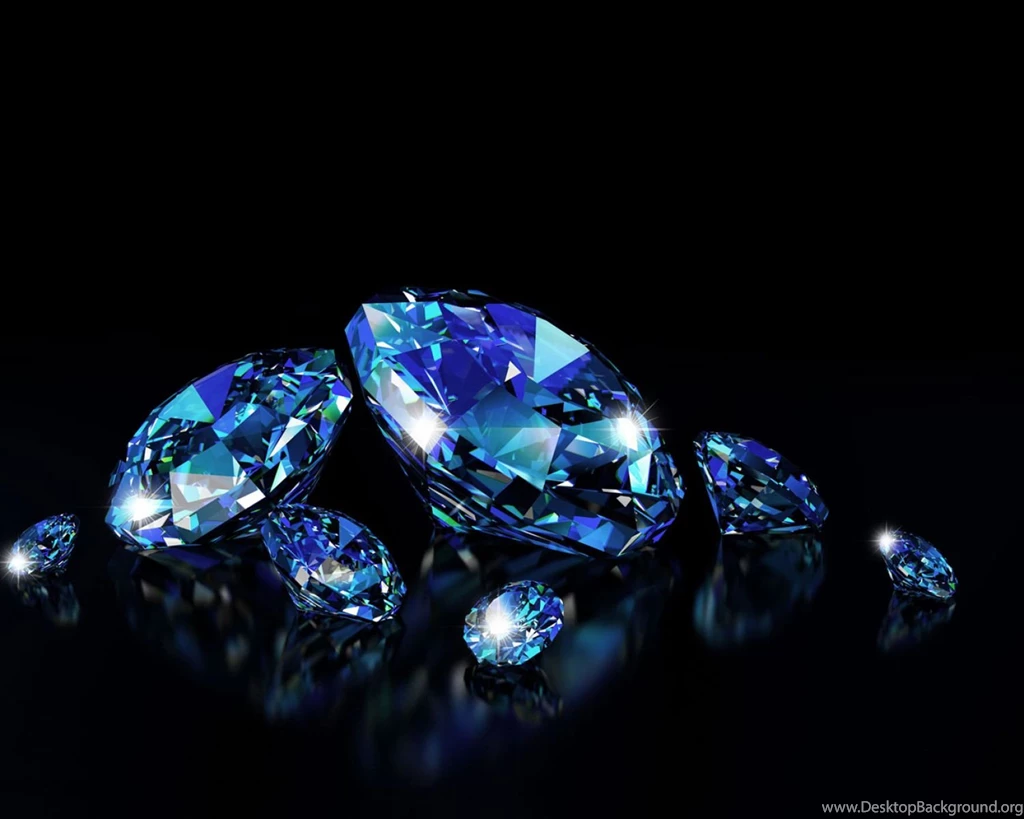 3D Blue Diamonds