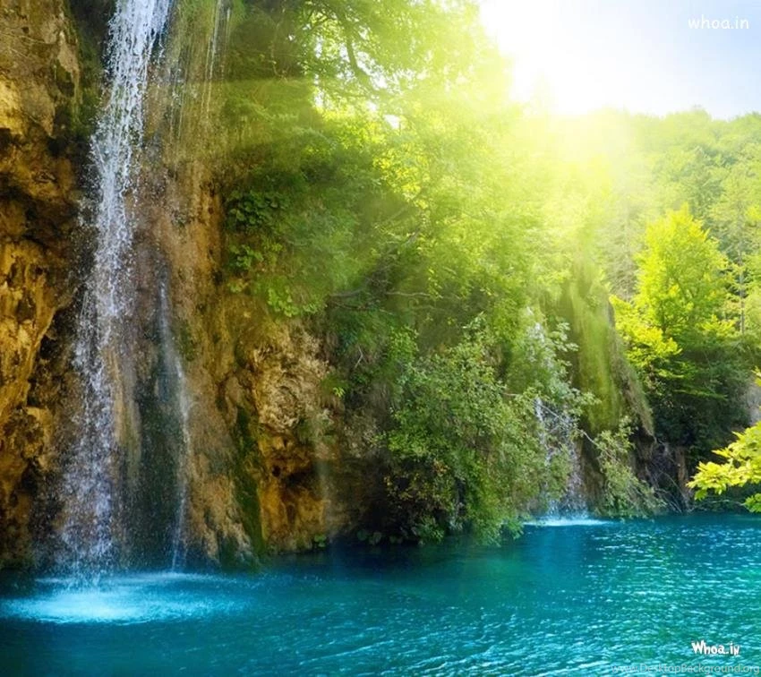 River Falls With Natural Backgrounds For Mobile