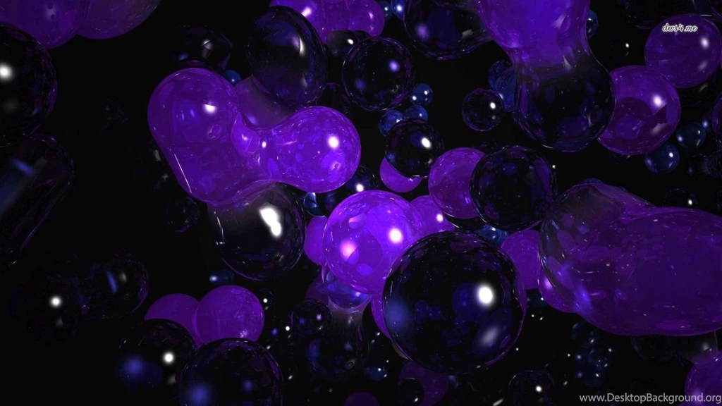 Purple And Black Bubbles Wallpapers   3D Wallpapers