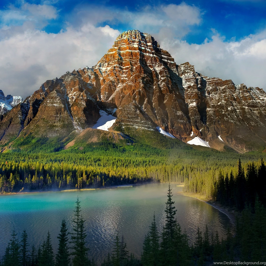 Download Wallpapers 2048x2048 Beautiful Scenery, Mountains, Lake ...