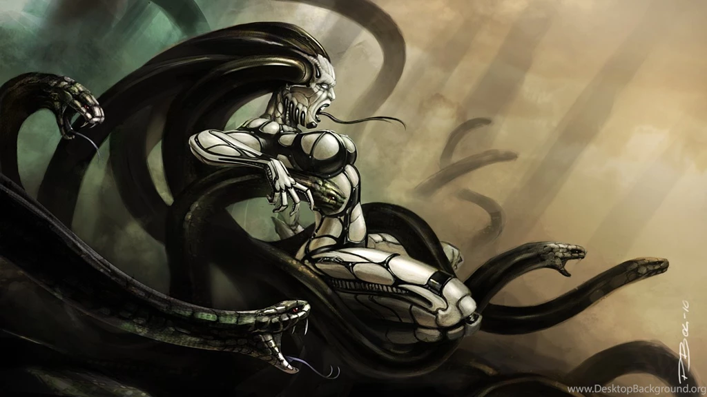 1366x768 Languages, Medusa, Snakes Wallpapers And Pictures 65917