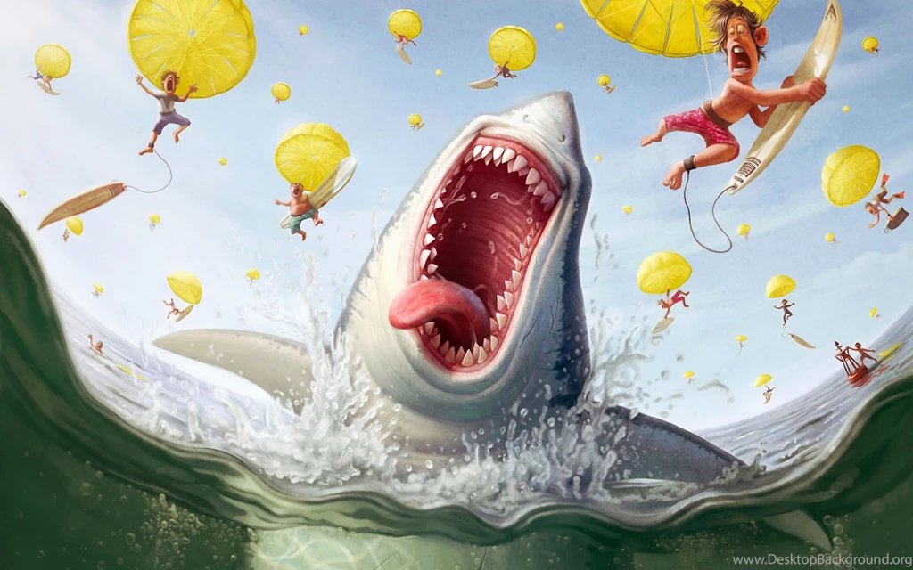 A Shark Feast Wallpaper Backgrounds