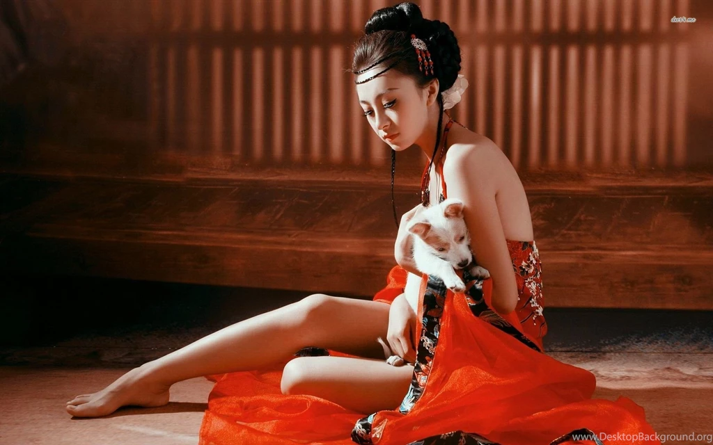 17185 geisha with her puppy 1920x1200 girl wallpaper.jpg