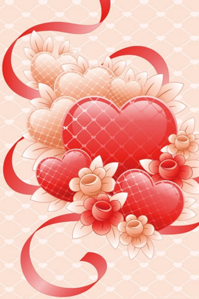 Abstract Love In Pink Love iPhone Wallpapers