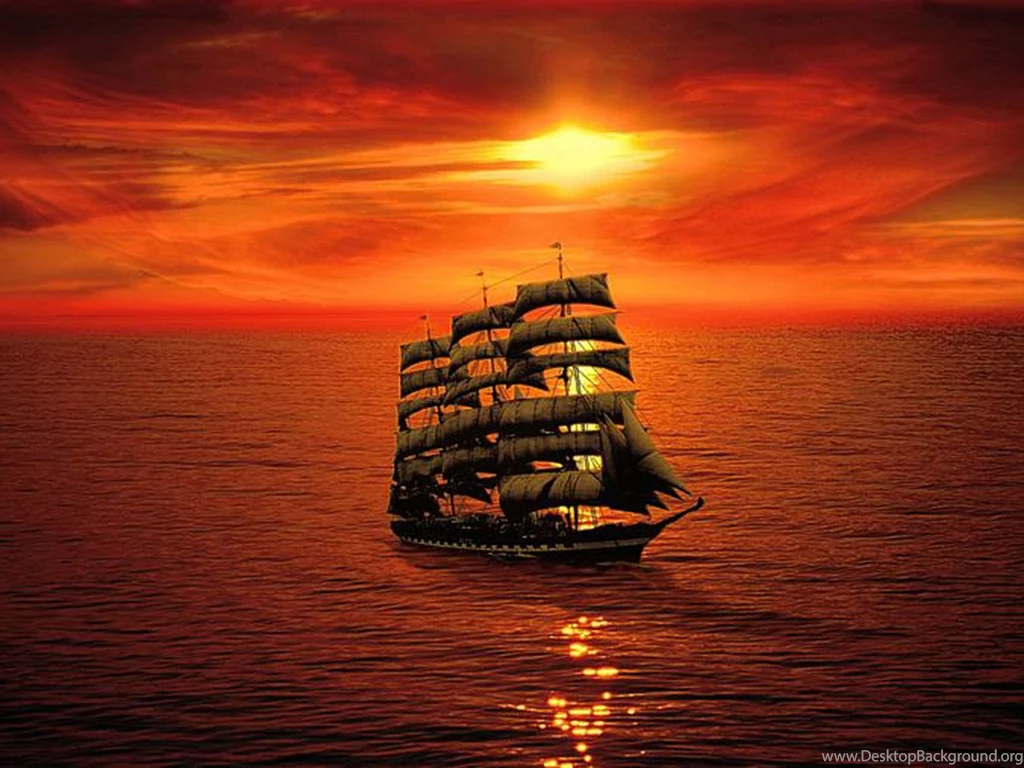 Free Wallpapers Of Natural Scenery sunset Of Sea