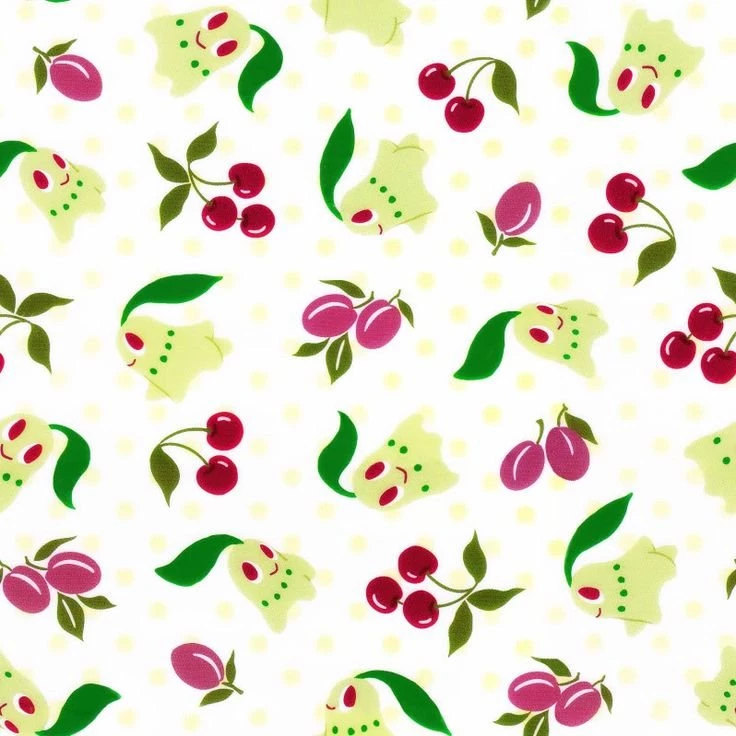 Chikorita And Cherries Pattern