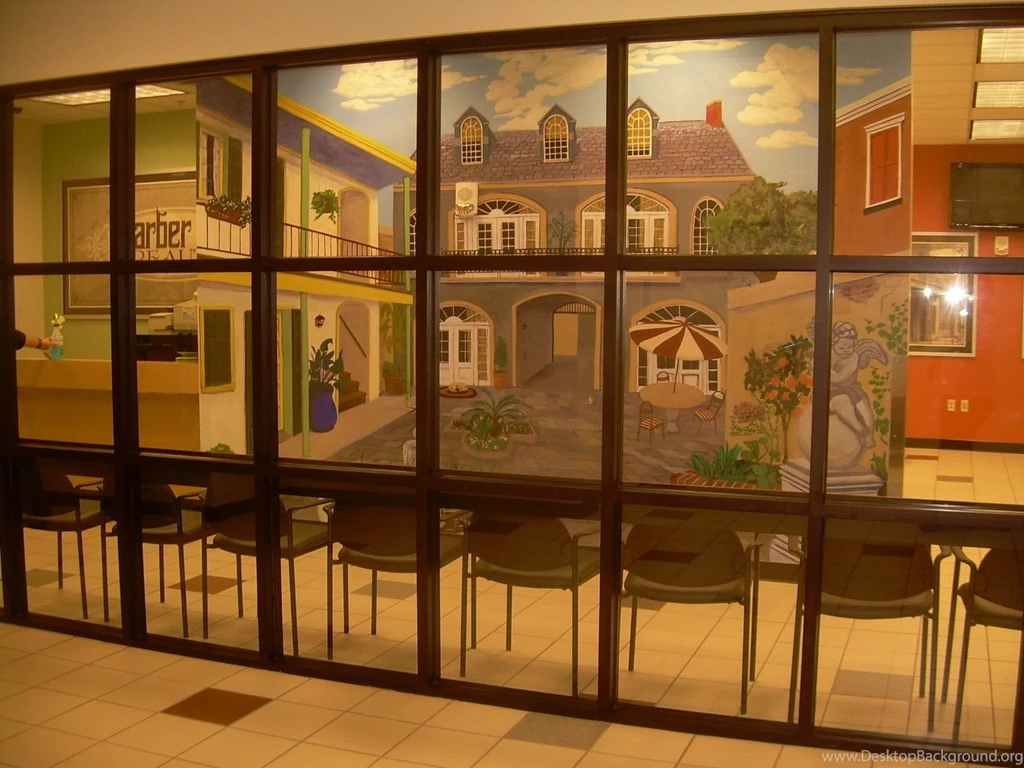 Custom Made Navy Exchange Retail Store   French Quarter Courtyard ...