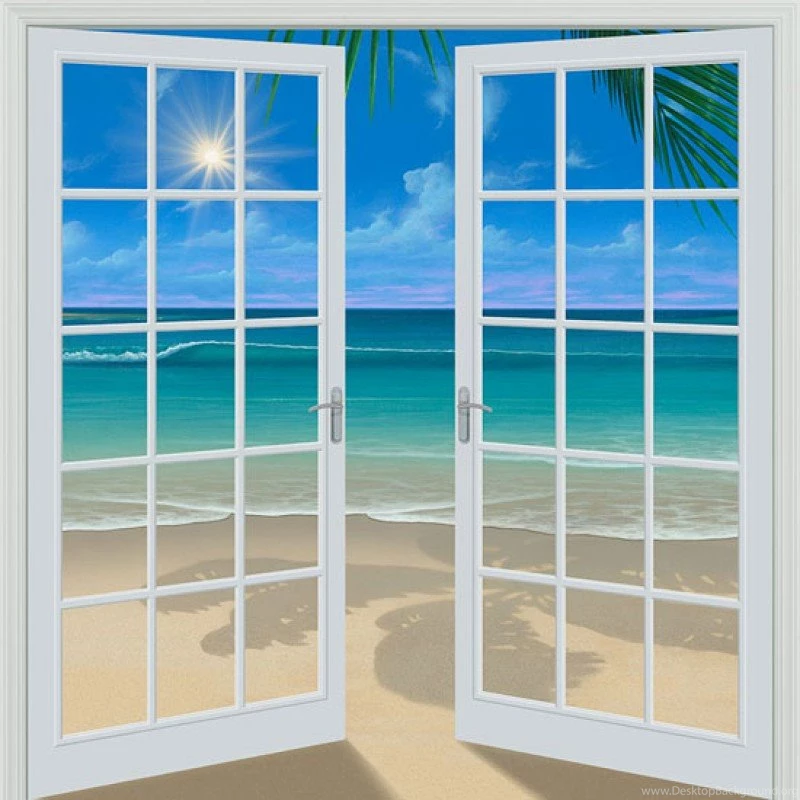 Doorway To Paradise (80" X 84")   French Door Wall Mural   Murals 101
