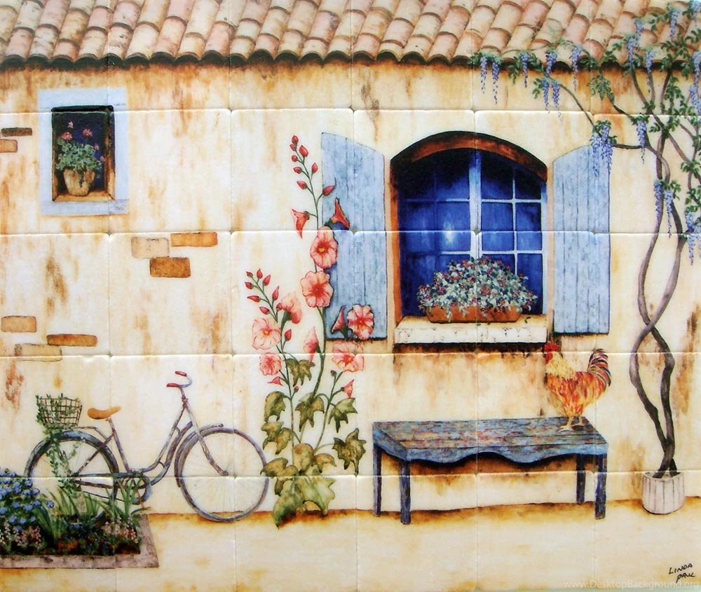 French Country Kitchen Backsplash   Tiles, Wall Murals