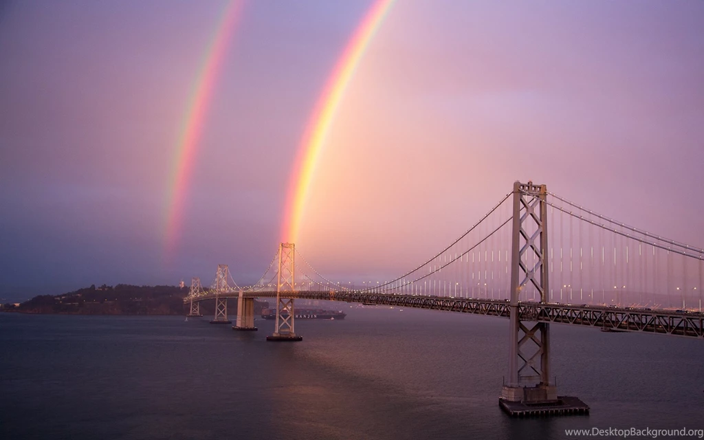 Oakland Bridge Rainbow Bridge San Francisco Ocean Wallpapers ...