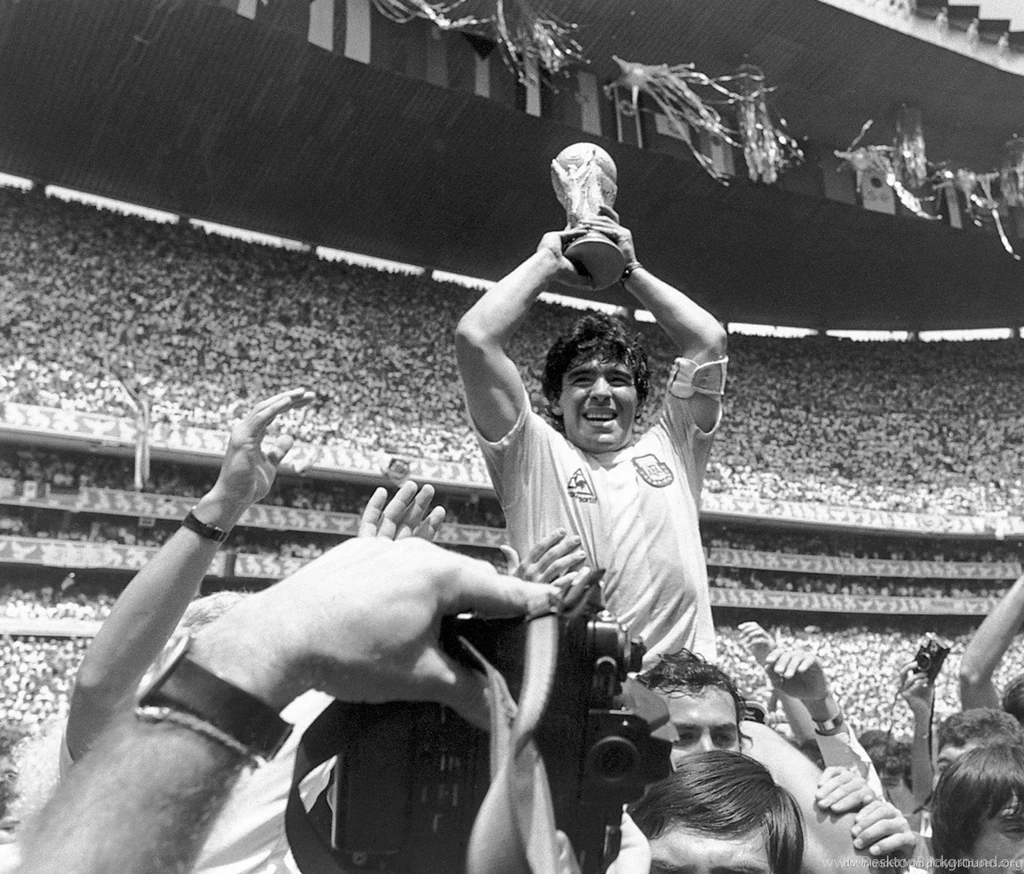 Download Diego Maradona Cheers World Cup Win Wallpapers For Samsung ...