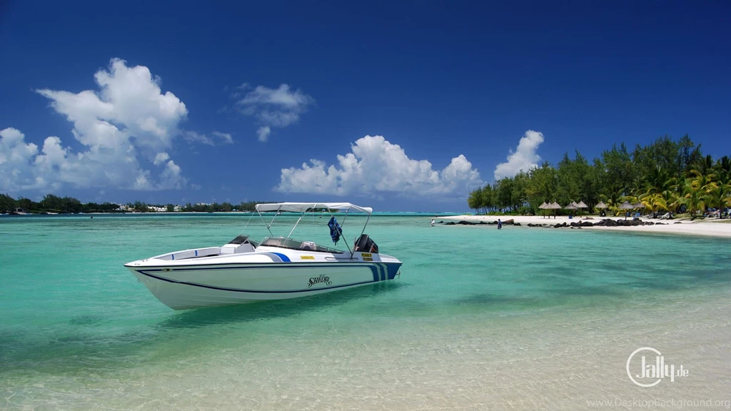 Mauritius / Mauritius / Schiff Wallpapers Speedboat Am Strand