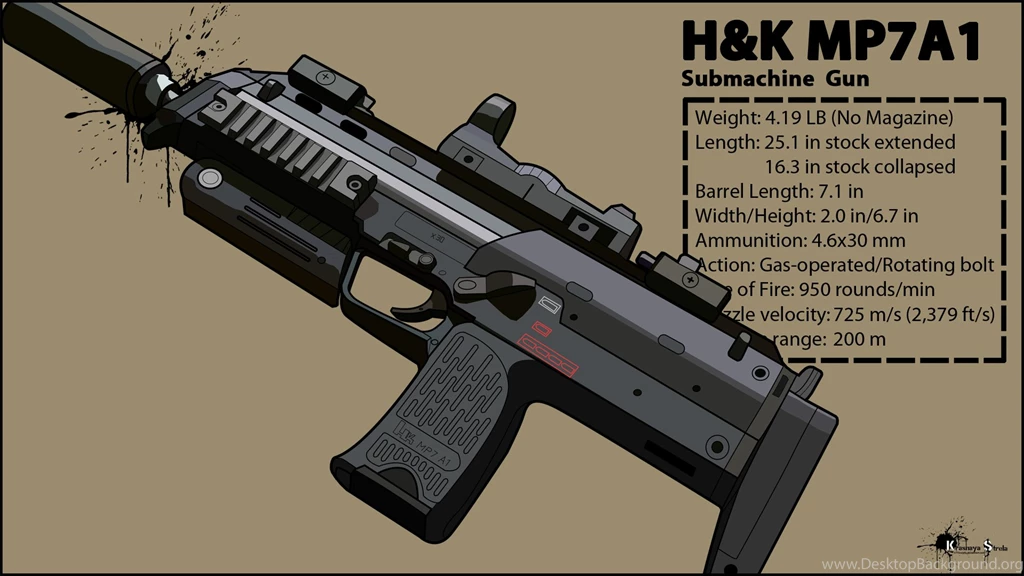 Heckler & Koch Mp7, Modern, Art, 1920x1080 HD Wallpapers And FREE ...