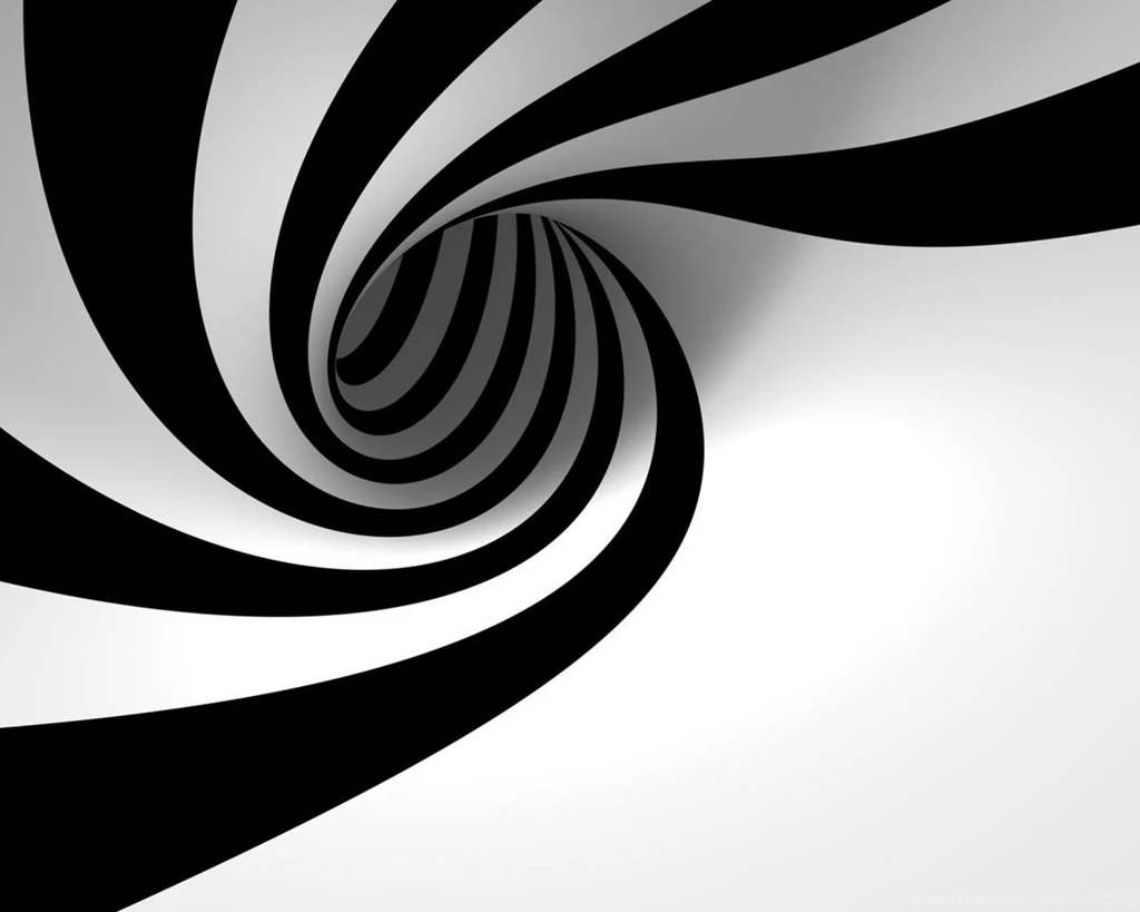 3d View Abstract Black And White Minimalistic Hole Zebra Stripes ...
