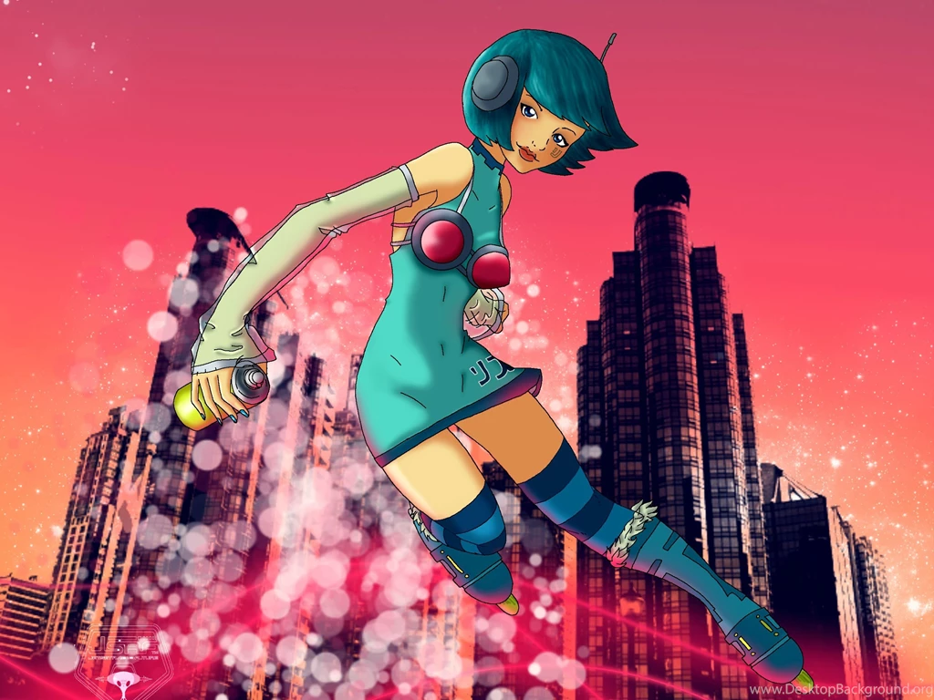 JET SET RADIO Action Platform Sports Grind Sega Anime Game (4 ...