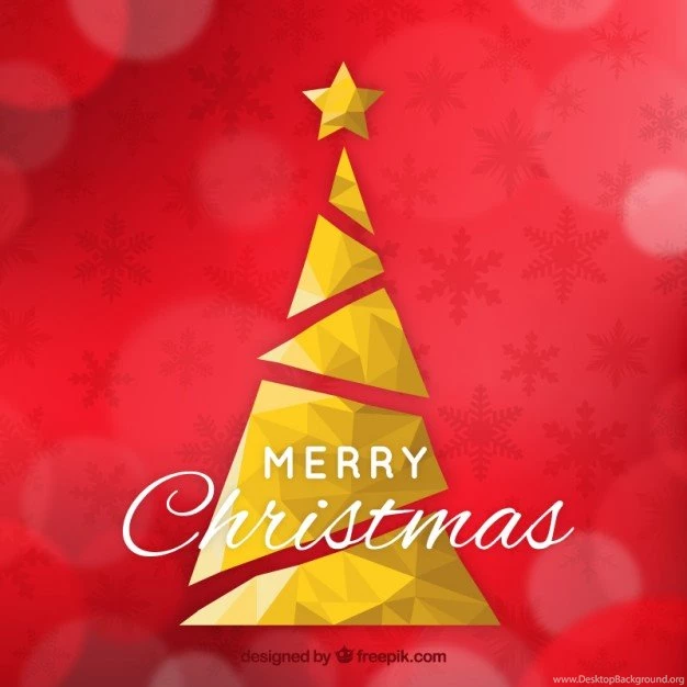 Golden Geometric Christmas Tree Backgrounds Vector