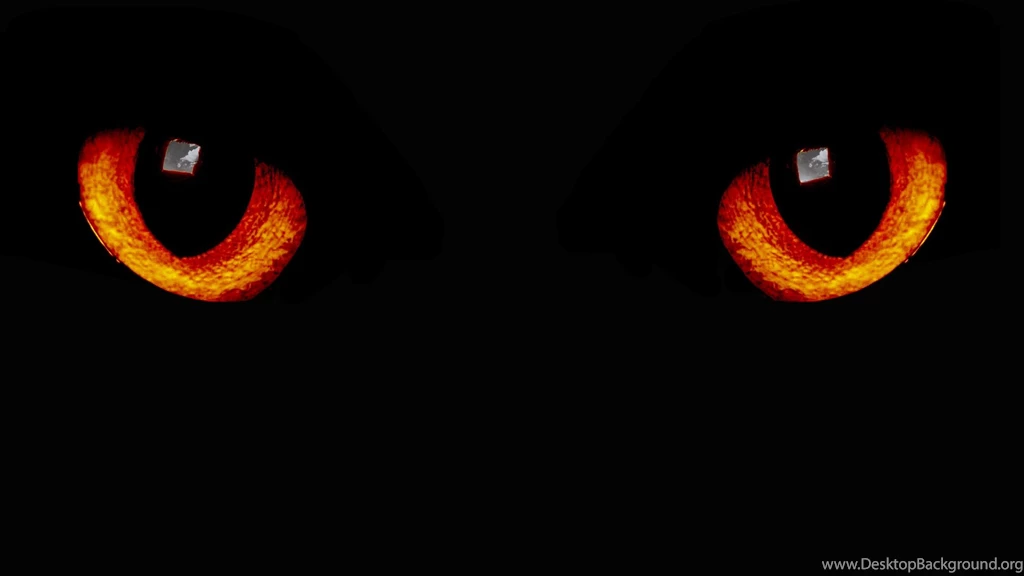 Wallpapers Black Night Eyes Dark Red Cats Littleteufel 1920x1080 ...