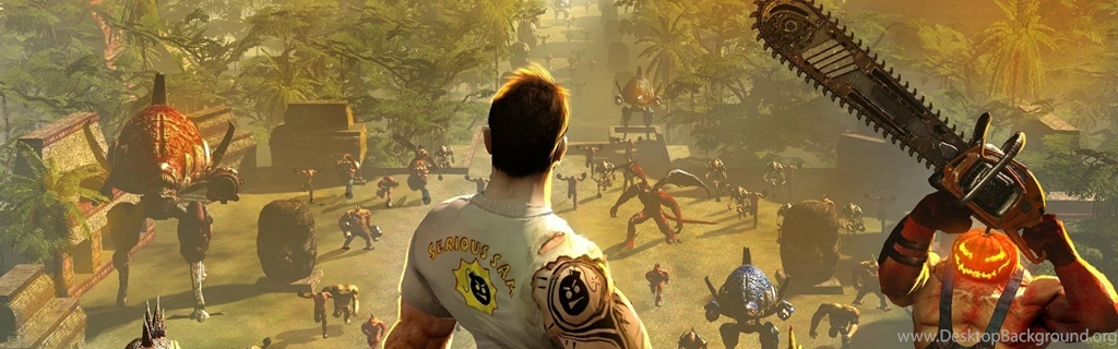 Download Wallpapers 3840x1200 Serious Sam, Samuel Stone, Monsters ...