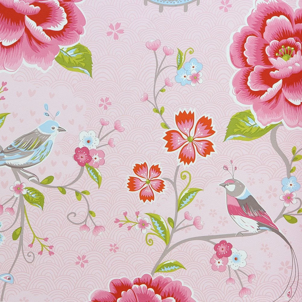 Pip Studio Birds In Paradise Wallpapers 313010 Pink At Amara
