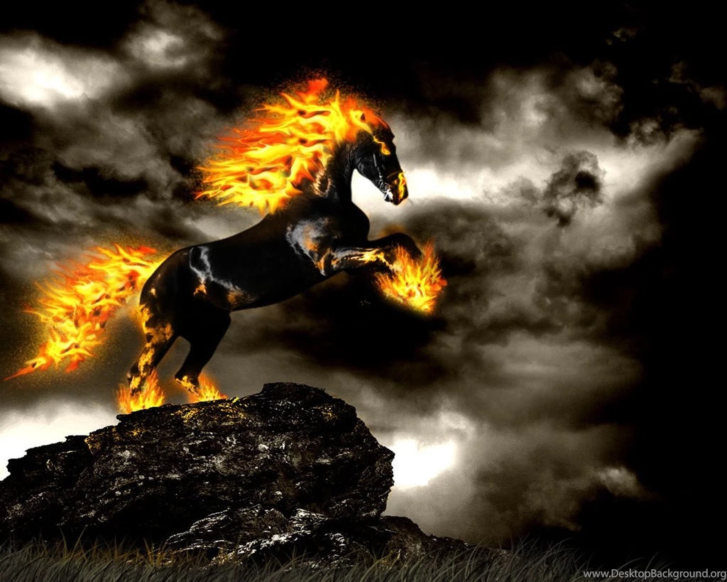 Fire Free Desktop Wallpapers Download Horses Fire Free Wallpapers In ...