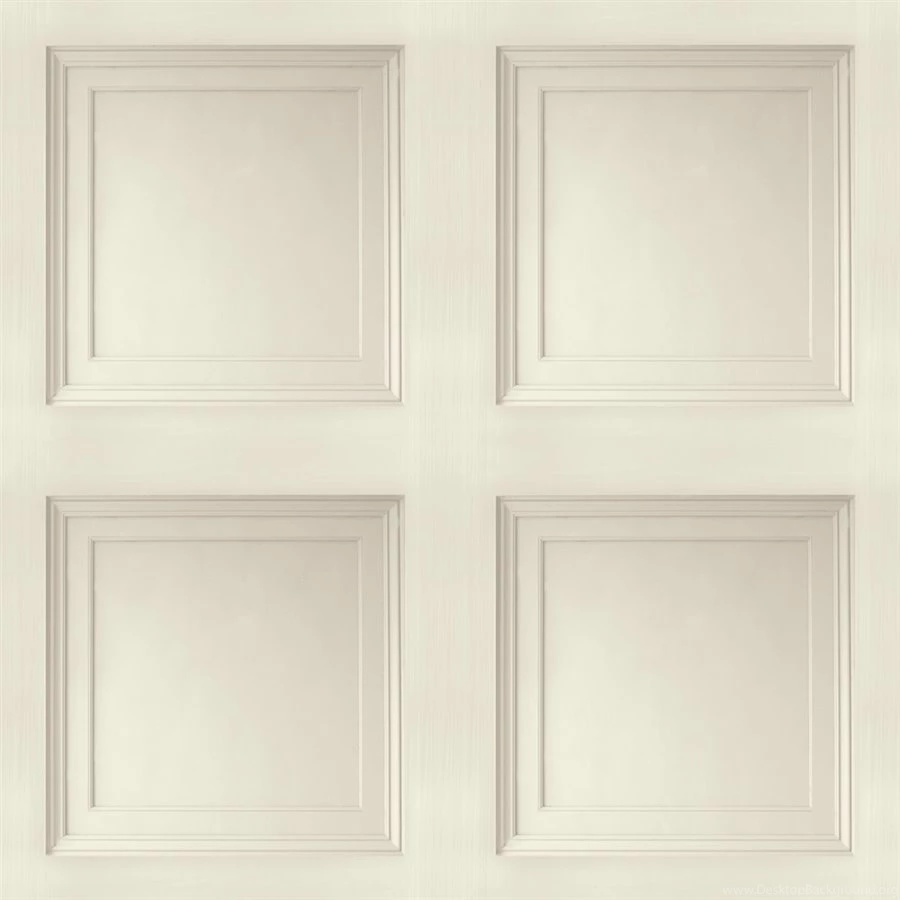Contempoary Faux Paneling Off White Wainscot Wallpapers