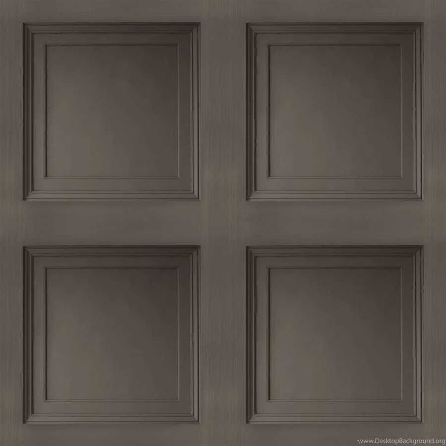 Contempoary Faux Paneling Brown Wainscot Wallpapers