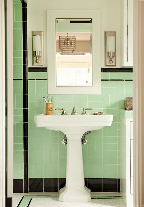 What Is The Best Wallpapers To Go With These Green Tiles And What ...
