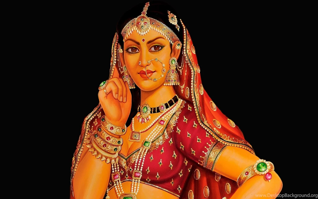 Indian Woman Painting Poster Wide Wallpapers