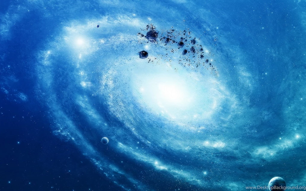 Spiral Galaxy Sucking In Matter Illustration Free Wallpapers HD