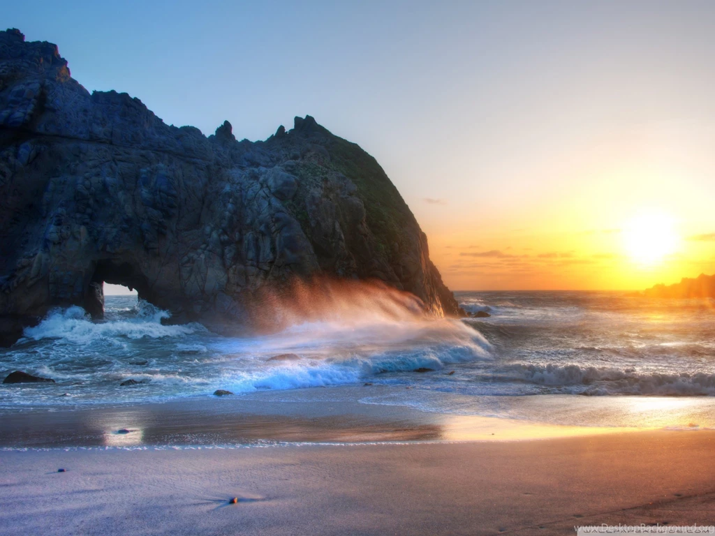 Big Sur Sunset HD Desktop Wallpapers : High Definition : Fullscreen ...