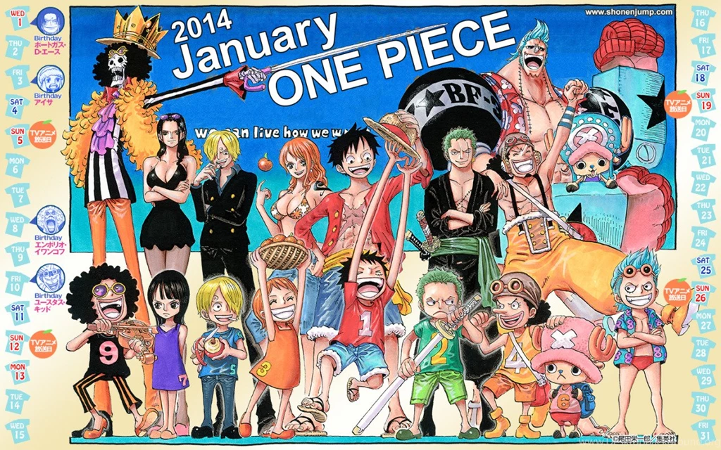 ∑(˶⁰ ◇ ⁰˶ ) • Shonen Jump (JP) Wallpaper/Desktop Calendars For...