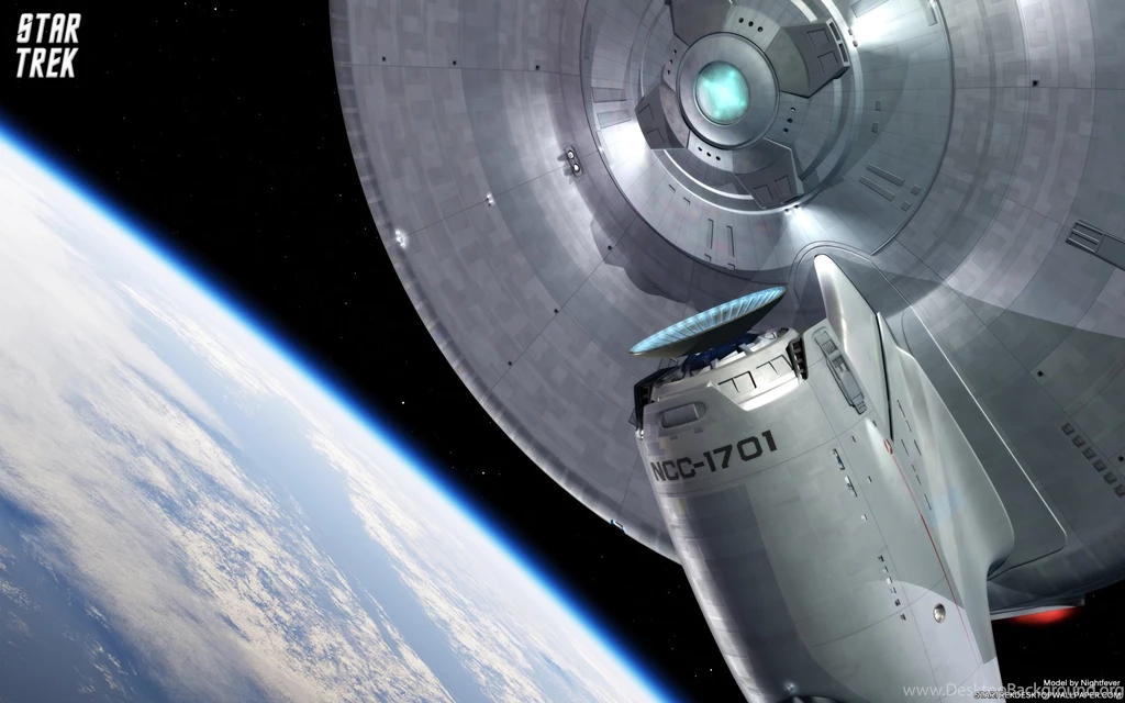 Star Trek USS Enterprise Leaving Earth Orbit, Free Star Trek ...