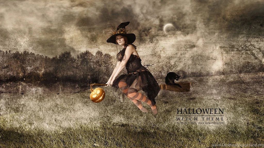 Floating Witch Wallpaper Backgrounds