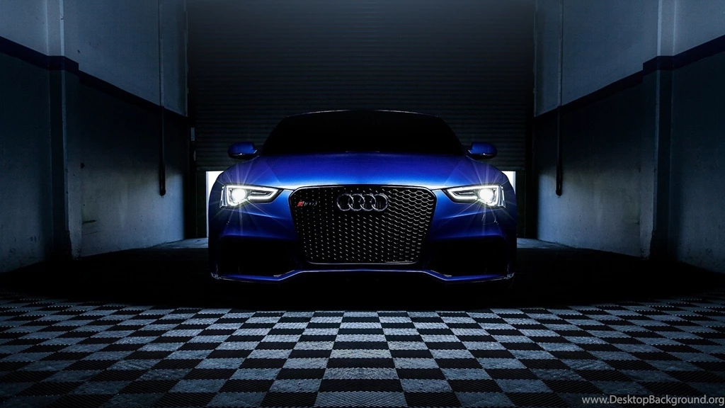 Blue Audi RS 5 In A Dark Space Car Wallpapers