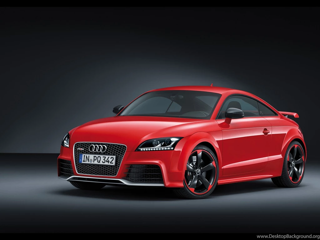 Red Audi TT RS Front Angle View Desktop Wallpapers