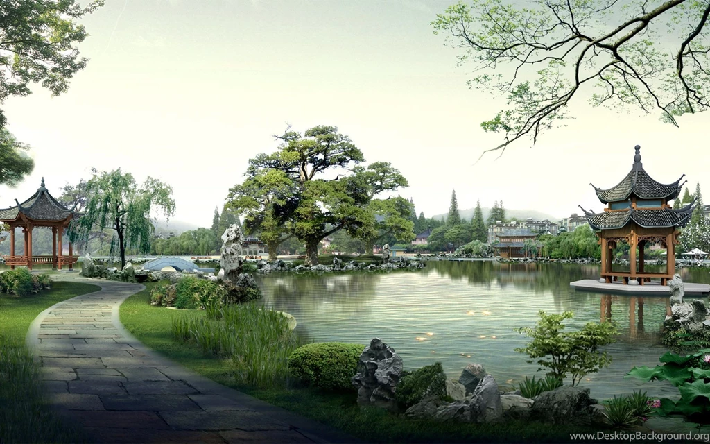 Japanese Garden Desktop Wallpapers Wallpapers Cave