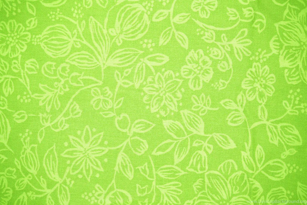 Lime Green Fabric With Floral Pattern Texture Free High Resolution ...