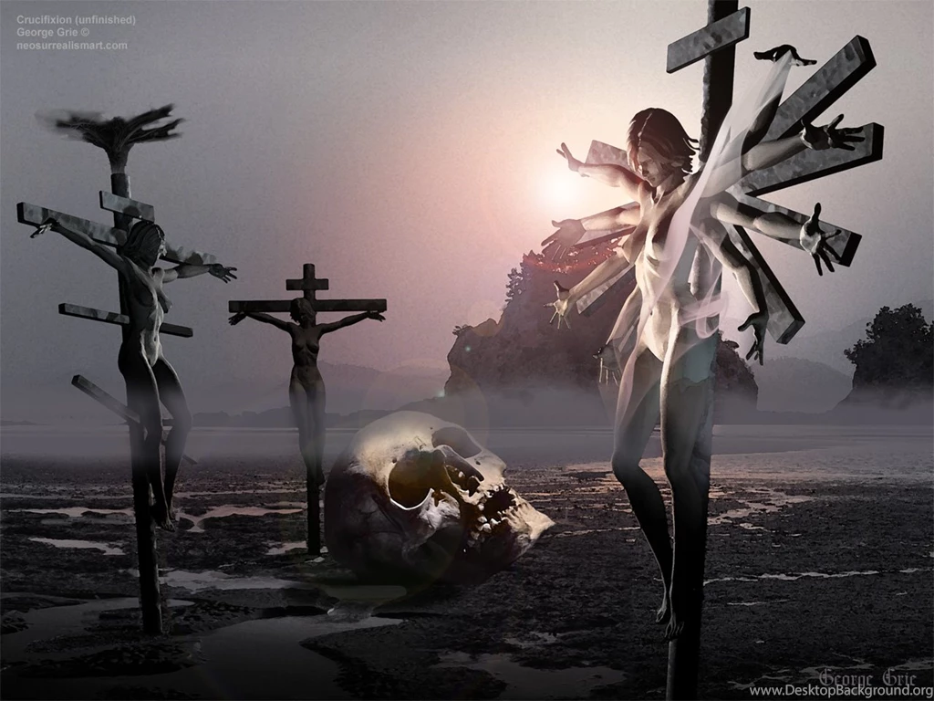 Crucifixion Or Kali Bhavatarini (unfinished): Surreal Art print ...