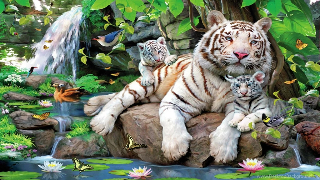 White Tiger Cubs Wallpapers Wallpapers Cave