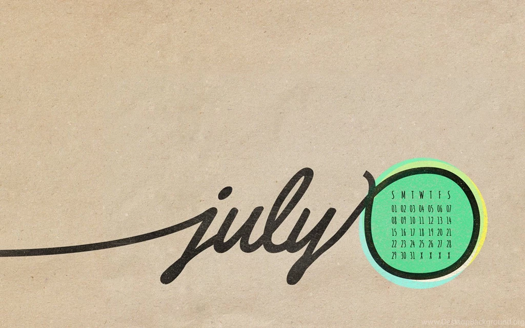 July 2012 Desktop Calendar Wallpapers