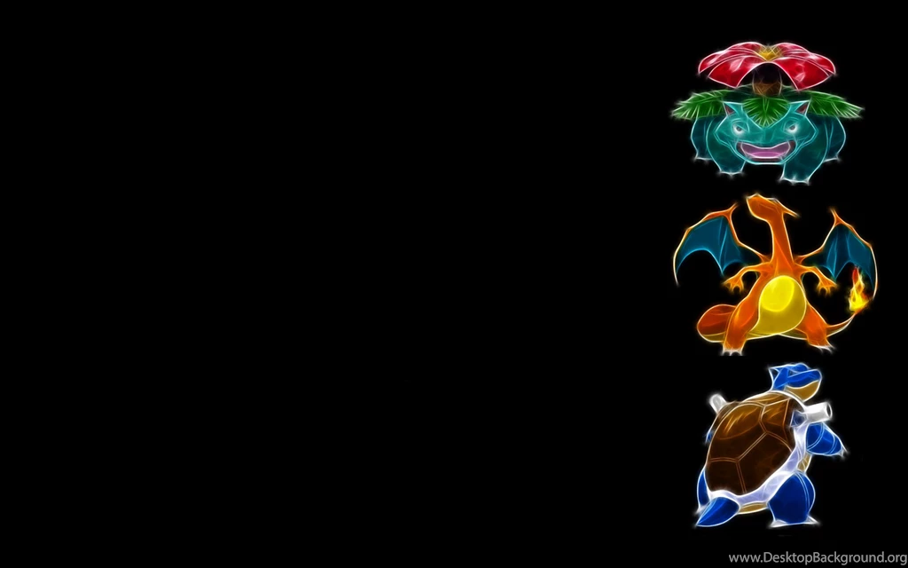 Pokemon Venusaur Blastoise Charizard Black Backgrounds