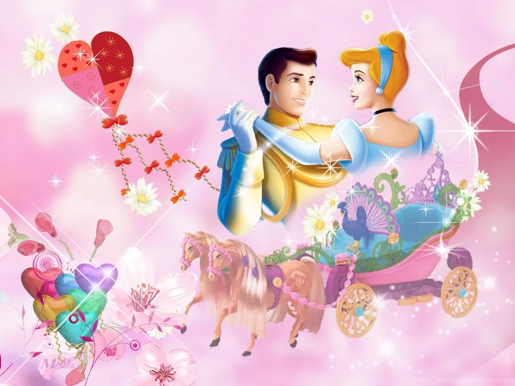 Cartoons Wallpapers Cinderella And The Prince 1024x768 Wallpapers