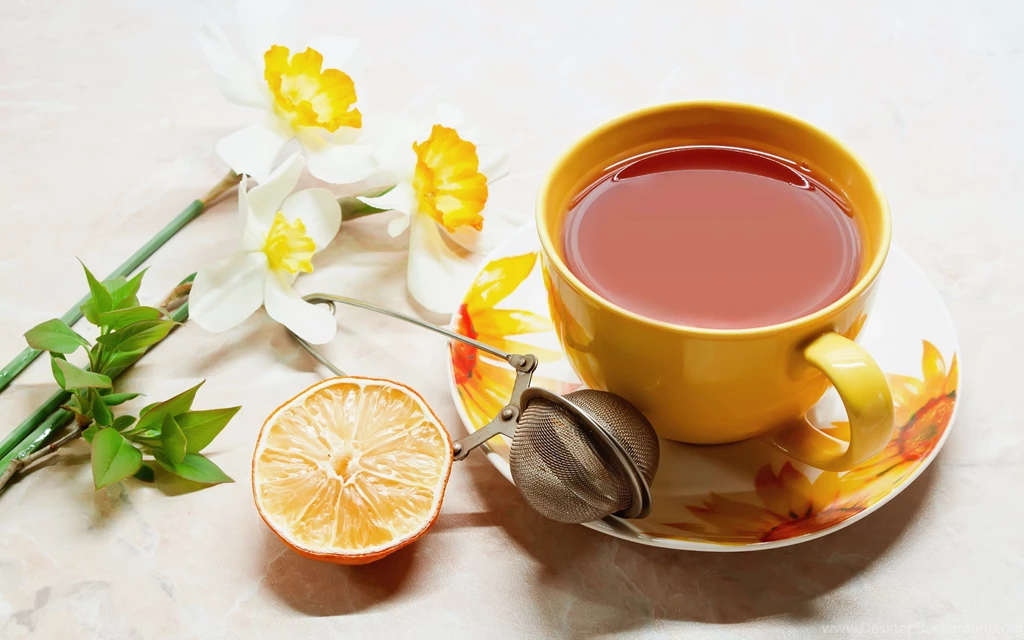 Leaves Tea Steam Tea Cup Lemon Wallpapers