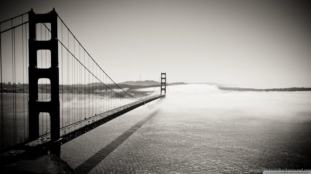 Golden Gate Bridge Black And White HD Desktop Wallpapers ...