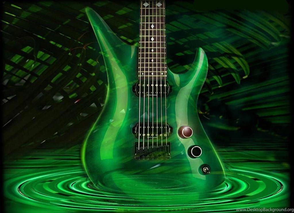 Abstract Green Guitar HD Wallpapers