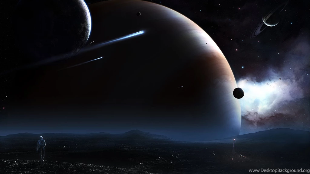 WallpaperUniversity.com :: Large And Small Planets And Shooting ...